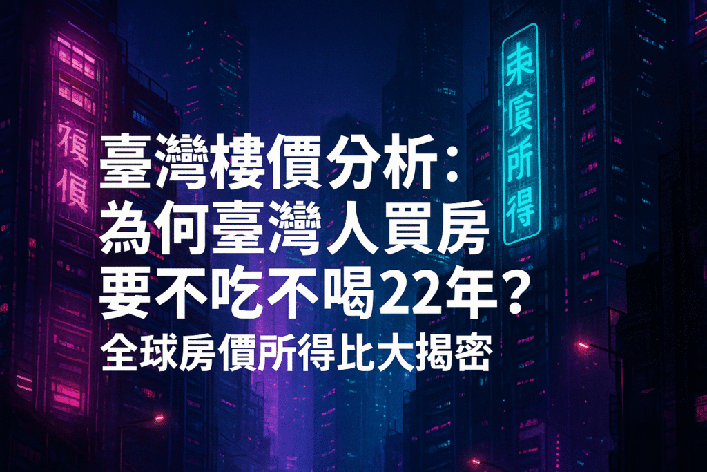 台灣樓價分析：為何臺灣人買房要不吃不喝22年？全球房價所得比大揭密