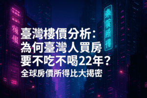 台灣樓價分析：為何臺灣人買房要不吃不喝22年？全球房價所得比大揭密