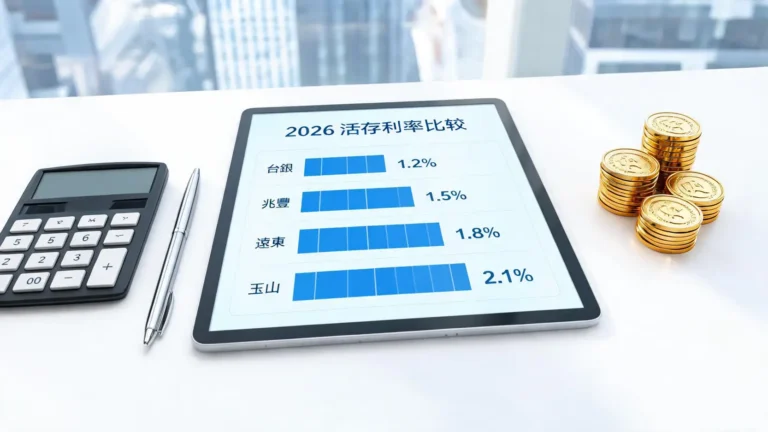 2026高利活存完整攻略：20+家銀行數位帳戶利率比較，一篇看懂錢放哪裡最賺！
