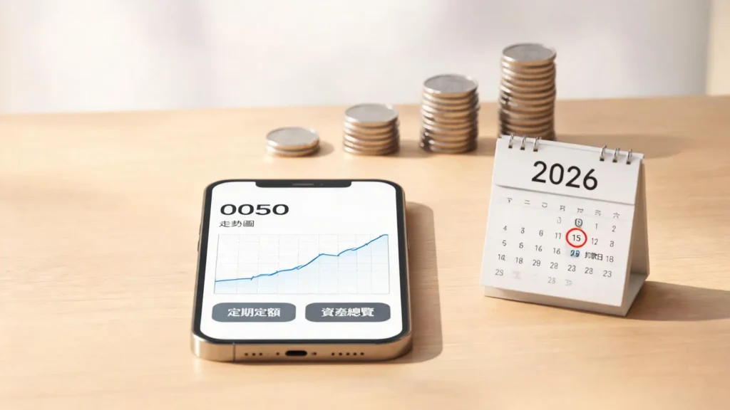 【0050定期定額教學】怎麼設定最划算？2026券商手續費、扣款日全解析